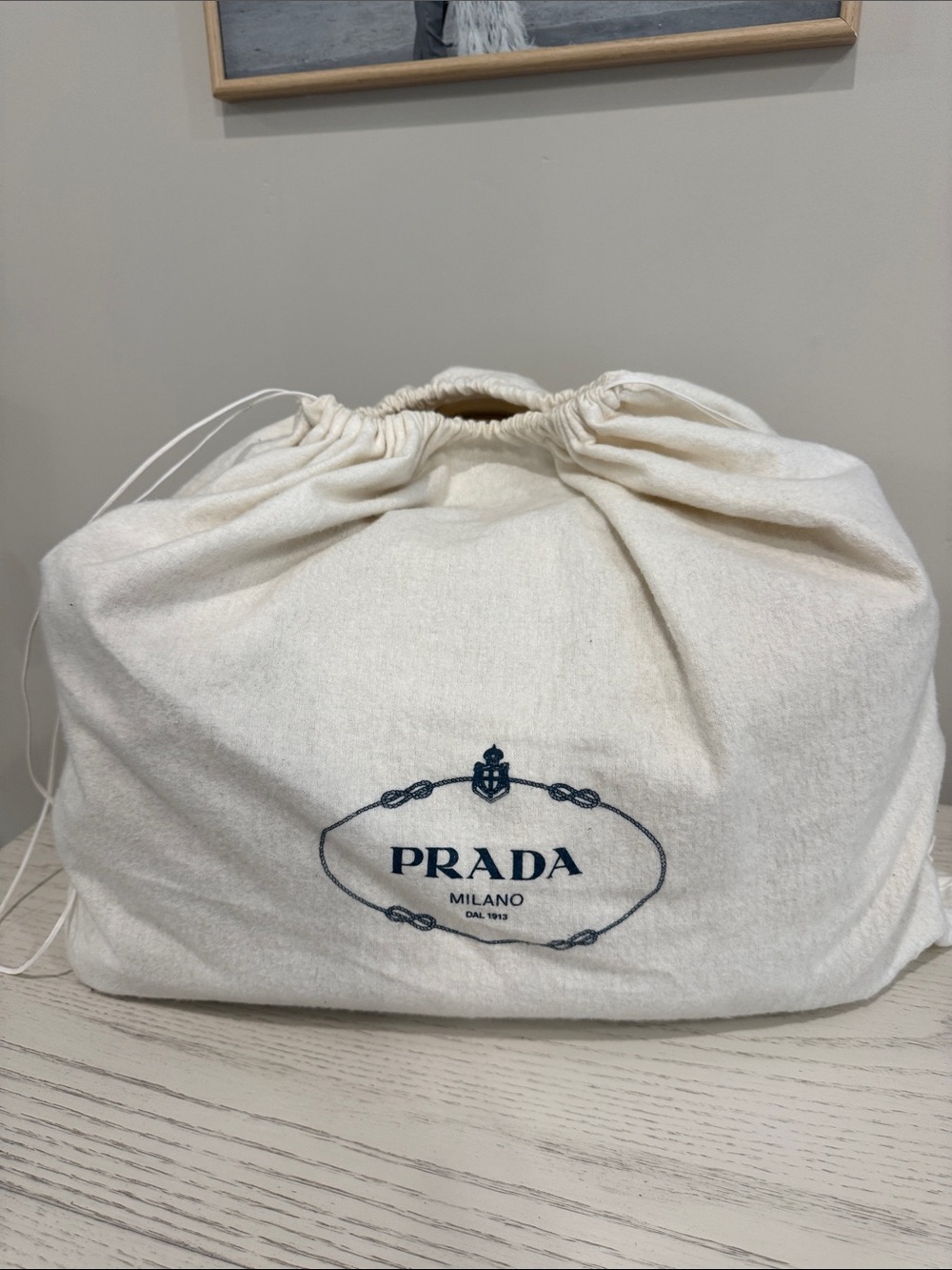 PRADA Nude Leather Top-Handle Satchel with Gold Hardware - Picture 16 of 16